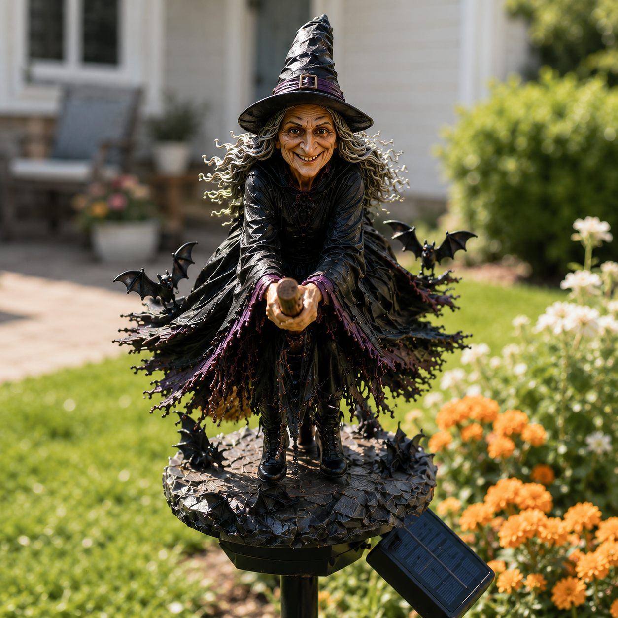 🔥Last Day 49% OFF 🧙‍♀️ Bring Halloween Magic to Your Garden with a Glowing Solar Witch
