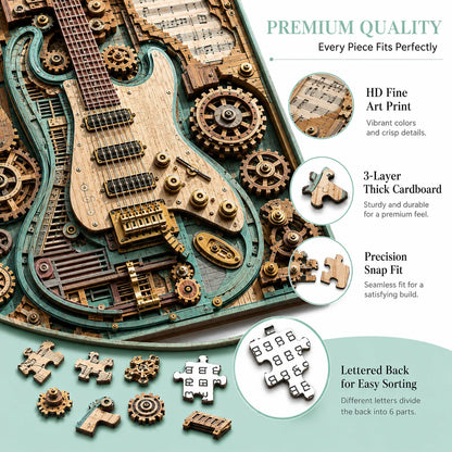 🧩Creative Steampunk Guitar 3D Puzzle🎸