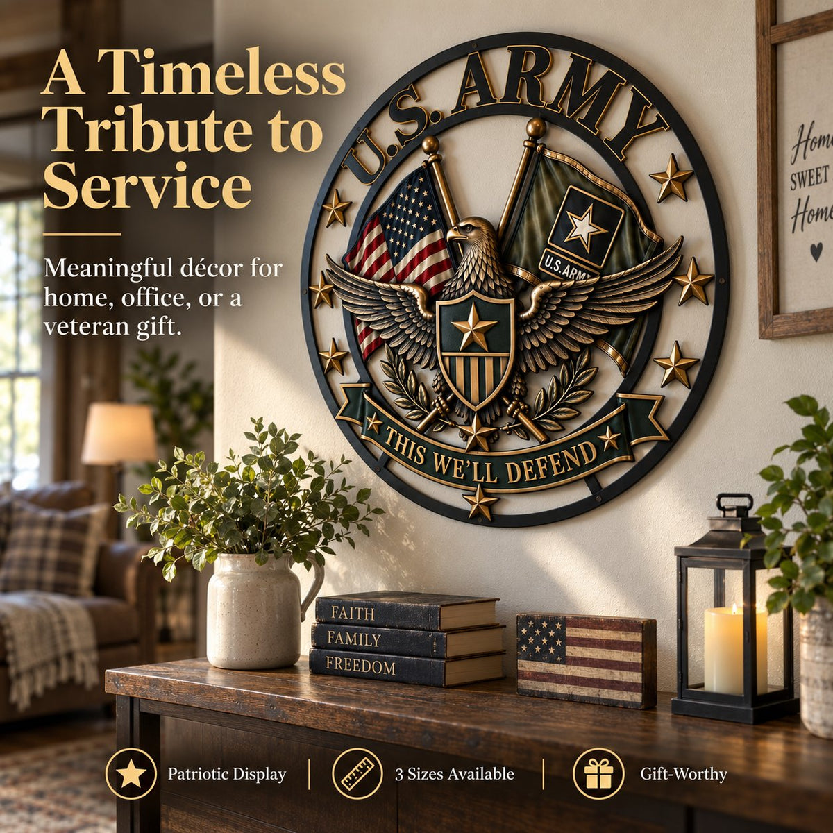 🇺🇸 U.S. Army Tribute Wall Decor