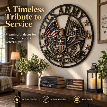 🇺🇸 U.S. Army Tribute Wall Decor
