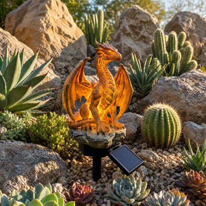 🔥Limited time 49% OFF🔥-Dragon Legacy Golden Ember Edition Solar Garden Light