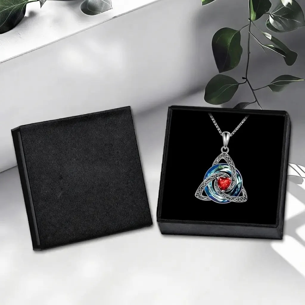 💖 Personalized Birthstone Celtic Knot Necklace for Women 🎁