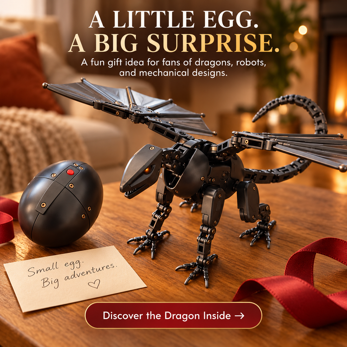 This Egg Transforms Into a Dragon 🐉 – 2-in-1 Mechanical Dragon Figure