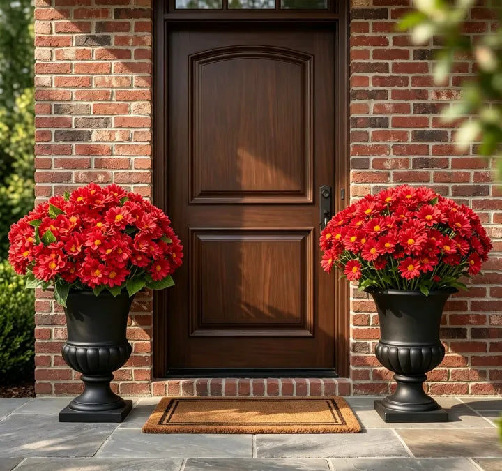 💥Last Day 70% OFF🌼Welcome autumn- Artificial Outdoor Sunset Mums Flowers - UV resistant, Waterproof, Windproof