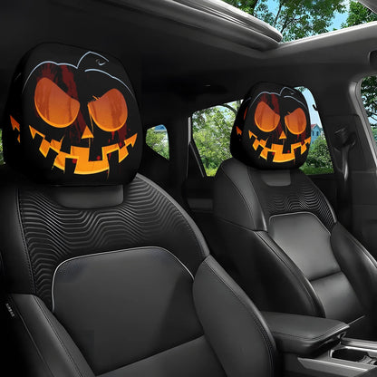 Funny Cartoon Car Headrest Covers – 2PCS Universal Fit