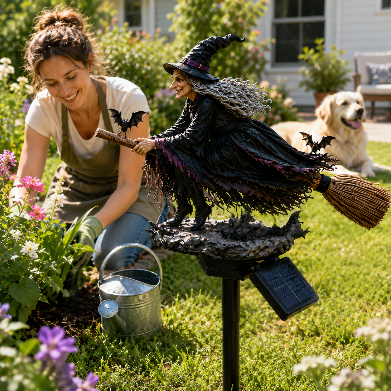 🔥Last Day 49% OFF 🧙‍♀️ Bring Halloween Magic to Your Garden with a Glowing Solar Witch