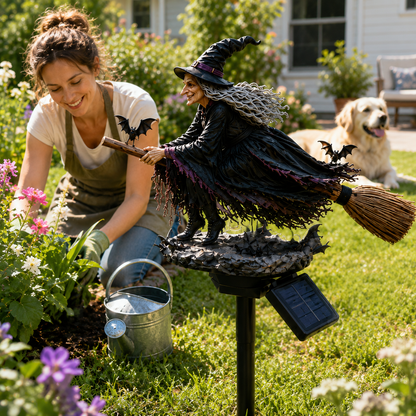 🔥Last Day 49% OFF 🧙‍♀️ Bring Halloween Magic to Your Garden with a Glowing Solar Witch