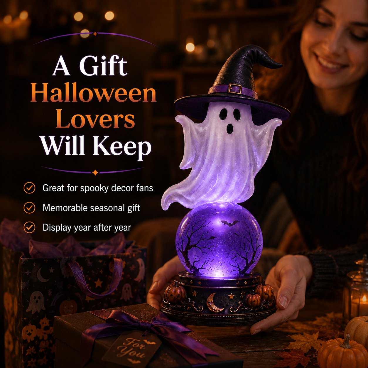 👻 Halloween Crystal Ball Lamp🔮 The Perfect Halloween Decoration🎃