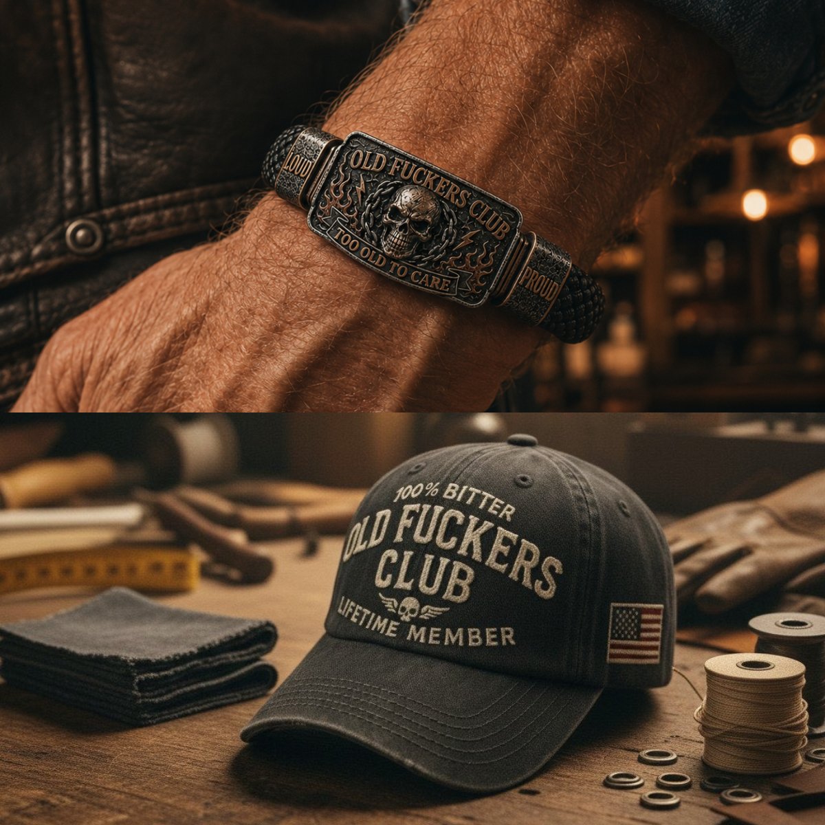 ☠️ Old Legends Club Bracele🪓 | 2026 Limited Edition Vintage Bracelet - Only 17 Left