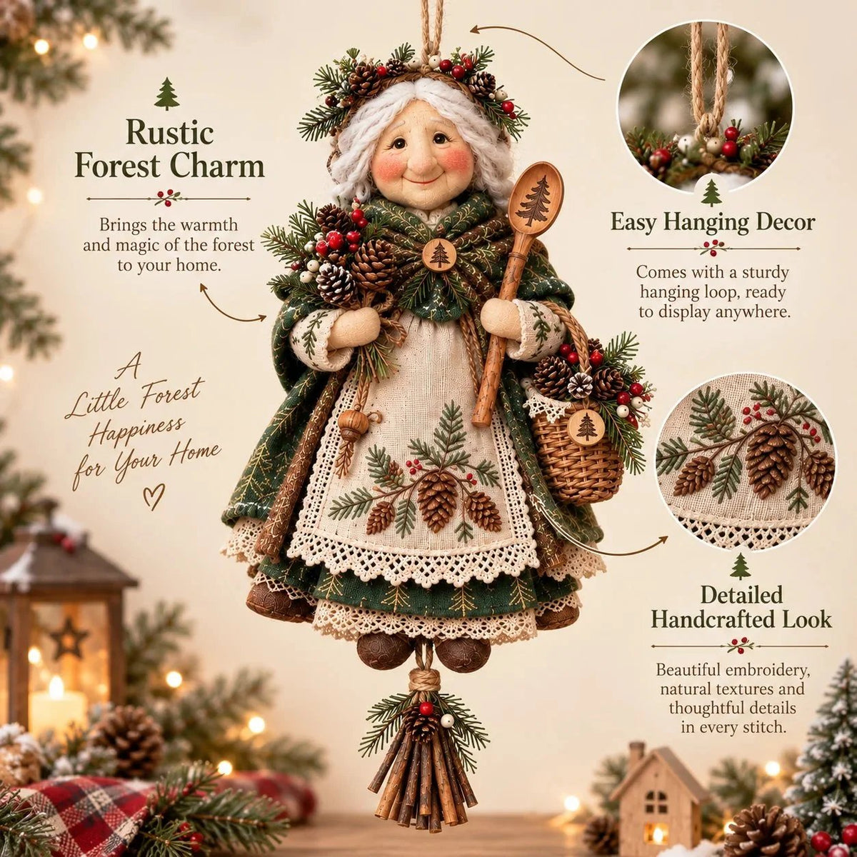 🔥HOT SALE🔥💝Handmade Good Luck Granny 🏠Chase Away Worries, Bring Home Warmth