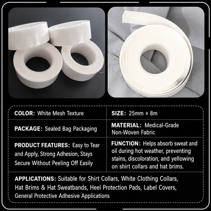 ✨Multi-Use Sweat Guard Strips for Collars, Hats & Heels👕🧢👟