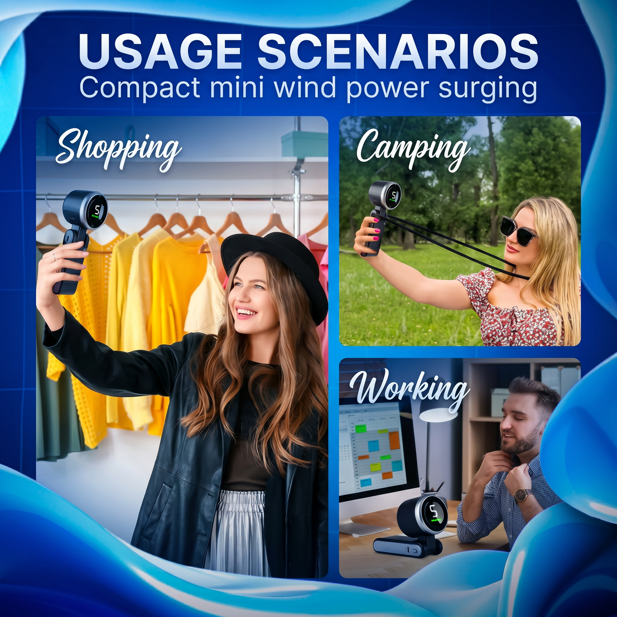 🔥 Upgraded Portable Handheld Turbo Fan – Powerful Cooling On The Go
