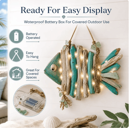 🌊Lighted Coastal FishWall Decor