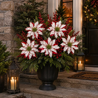 🔥Christmas Poinsettia Planter Inserts