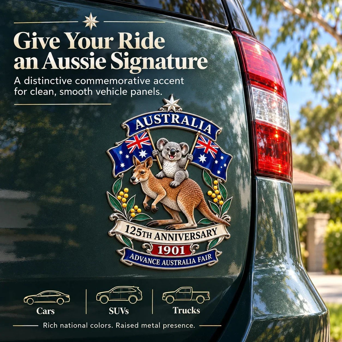 Australia 125th Anniversary Commemorative Metal Car Emblem