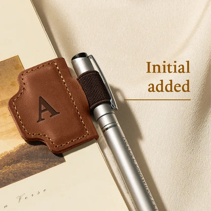 🔥Personalized Magnetic Leather Pen Holder Bookmark