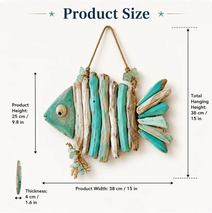 🌊Lighted Coastal FishWall Decor