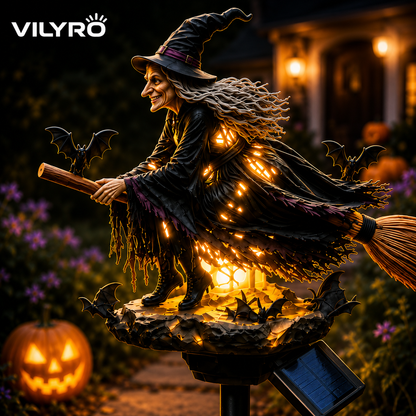 🔥Last Day 49% OFF 🧙‍♀️ Bring Halloween Magic to Your Garden with a Glowing Solar Witch