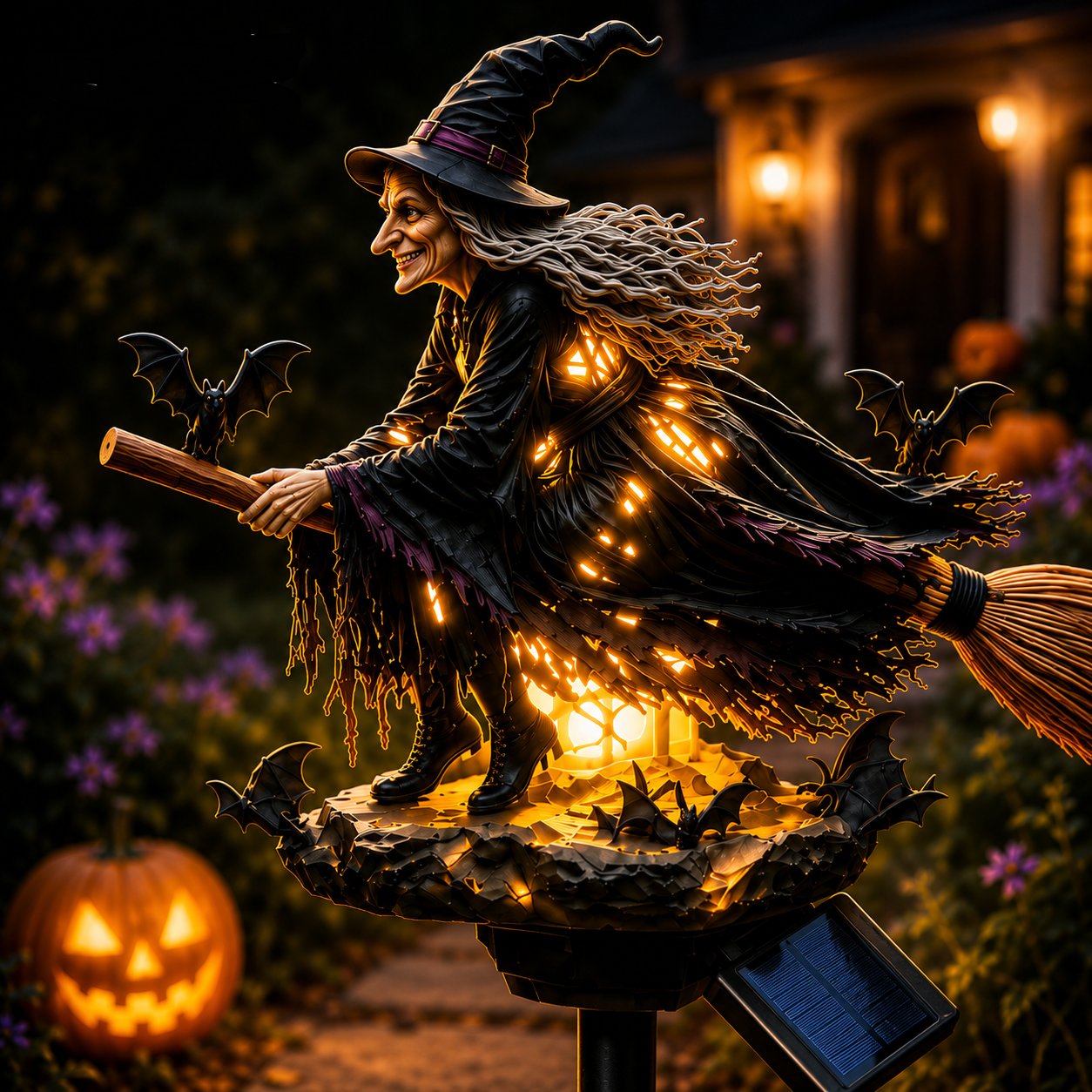 🔥Last Day 49% OFF 🧙‍♀️ Bring Halloween Magic to Your Garden with a Glowing Solar Witch