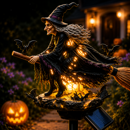 🔥Last Day 49% OFF 🧙‍♀️ Bring Halloween Magic to Your Garden with a Glowing Solar Witch
