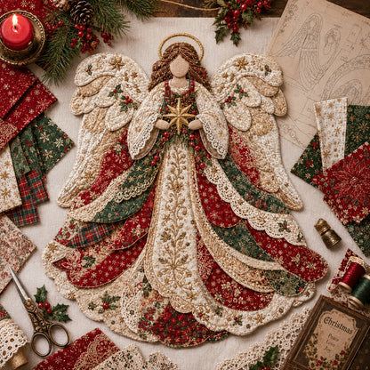 🔥LAST DAY 50% OFF - 🎅Christmas Patchwork Fabric DIY Decor Kit – Stunning Results, Zero Experience Needed