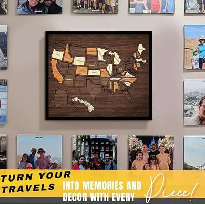 🔥Limited Time 49% off – USA Wooden Travel Map Puzzle for Adventure Lovers