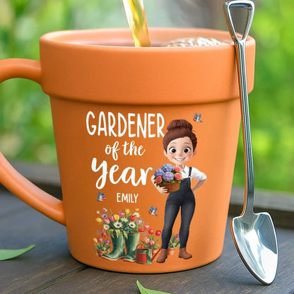 🔥Custom Plant Pot Ceramic Mug - Personalized Garden Gifts For Gardeners - Garden Magic Maker - Flower Pot Mug
