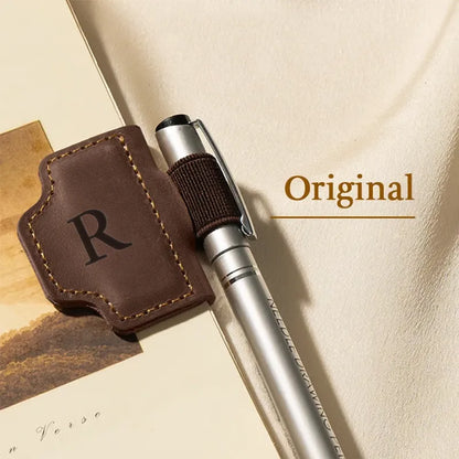 🔥Personalized Magnetic Leather Pen Holder Bookmark