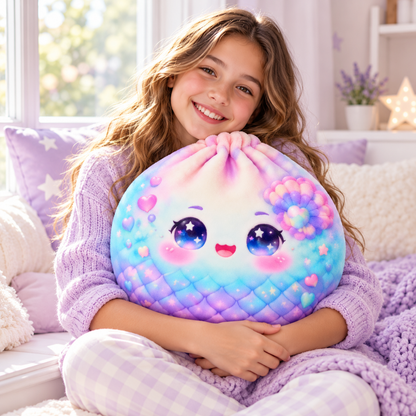 🌈 Limited-Time Sale | Rainbow Galaxy Dumpling Cuddle Pillow – Soft 40 × 40CM Plush Gift