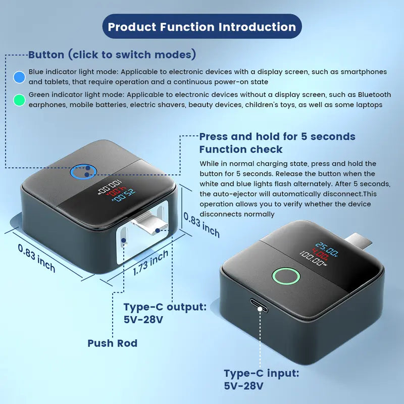 140W USB-C Auto-Disconnect Power Bank with Overcharge Protection