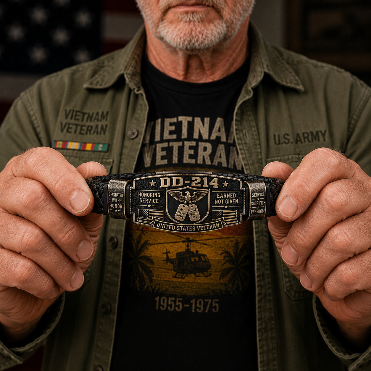 🔥DD-214 Veteran Honor Bracelet - Made By VETERAN 'Robert Smith'