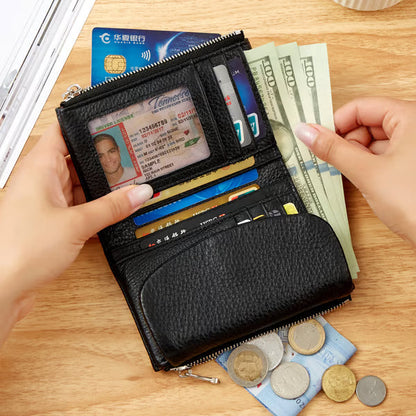 ✨⏰Unisex Pebble Real Leather RFID Wallet🔥