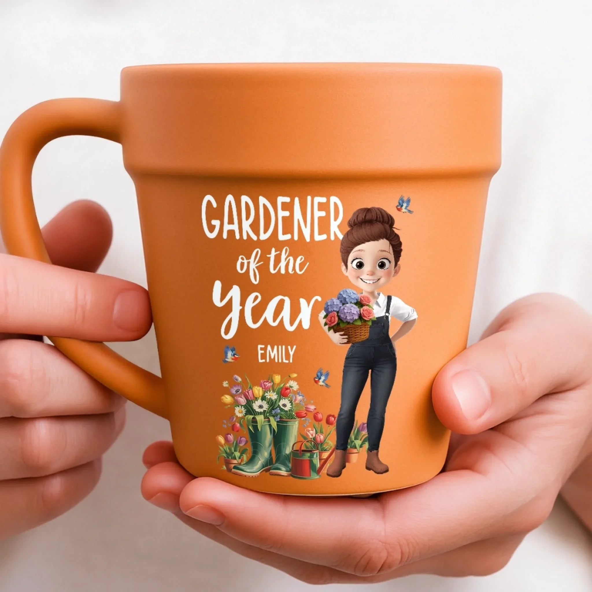 🔥Custom Plant Pot Ceramic Mug - Personalized Garden Gifts For Gardeners - Garden Magic Maker - Flower Pot Mug