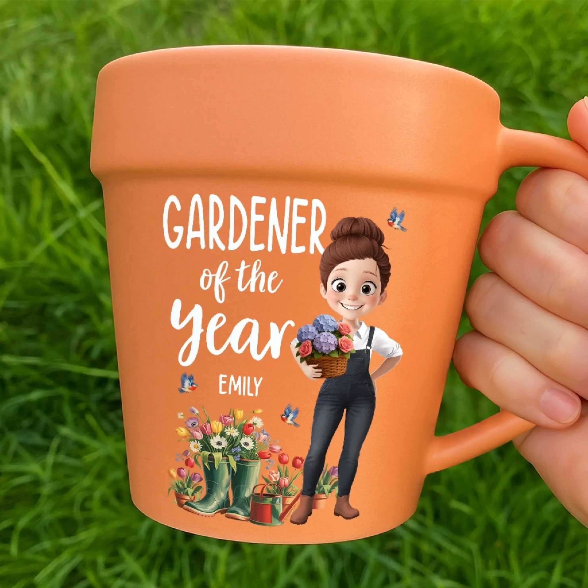 🔥Custom Plant Pot Ceramic Mug - Personalized Garden Gifts For Gardeners - Garden Magic Maker - Flower Pot Mug