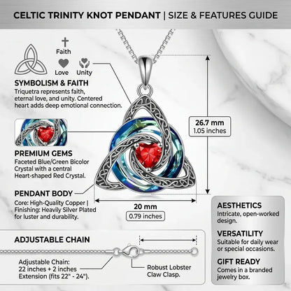💖 Personalized Birthstone Celtic Knot Necklace for Women 🎁