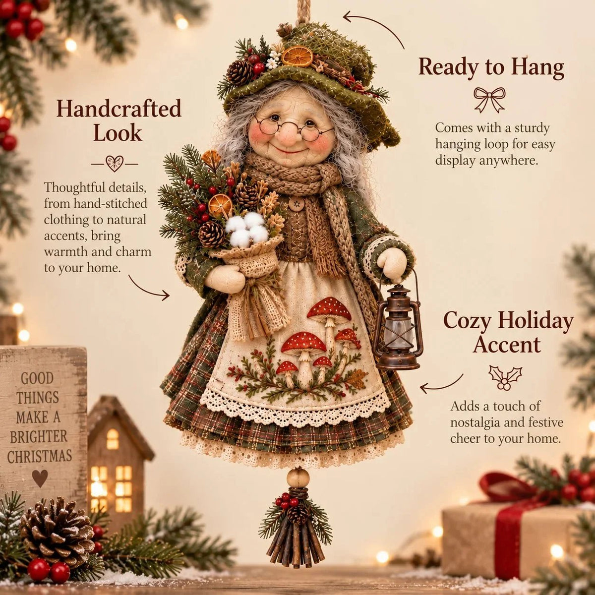 🔥HOT SALE🔥💝Handmade Good Luck Granny 🏠Chase Away Worries, Bring Home Warmth