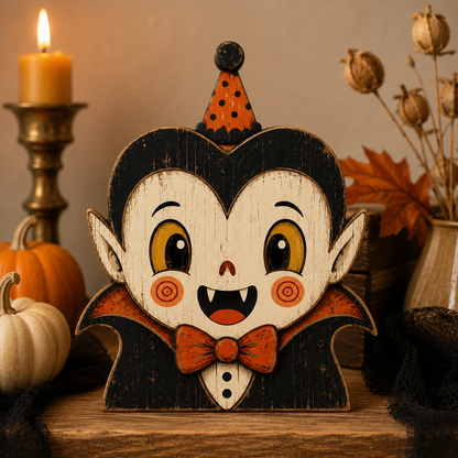 👻🔥Vintage Halloween Wooden Character Tabletop Deco