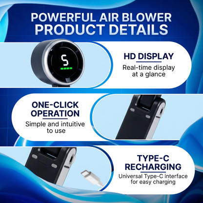 🔥 Upgraded Portable Handheld Turbo Fan – Powerful Cooling On The Go