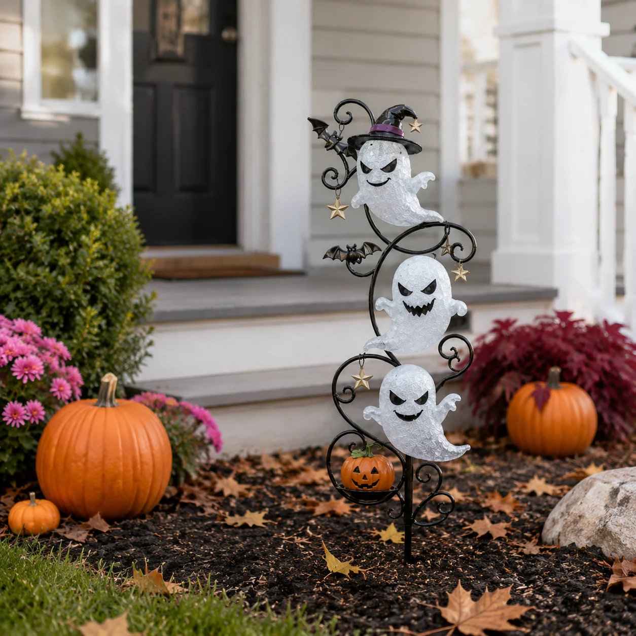 👻 Solar Halloween Little Ghost Garden Stake Light