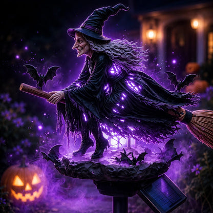🔥Last Day 49% OFF 🧙‍♀️ Bring Halloween Magic to Your Garden with a Glowing Solar Witch