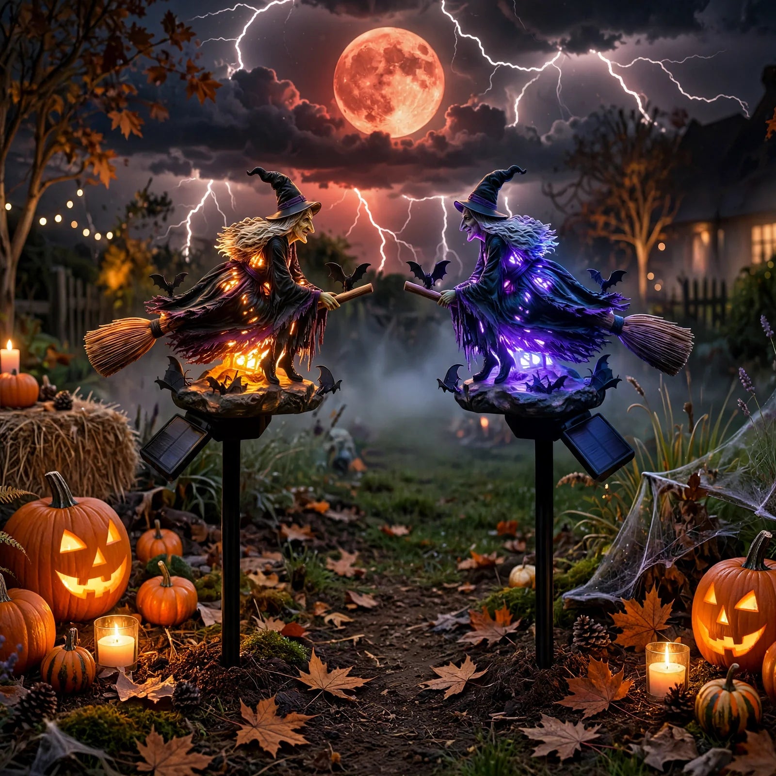 🔥Last Day 49% OFF 🧙‍♀️ Bring Halloween Magic to Your Garden with a Glowing Solar Witch