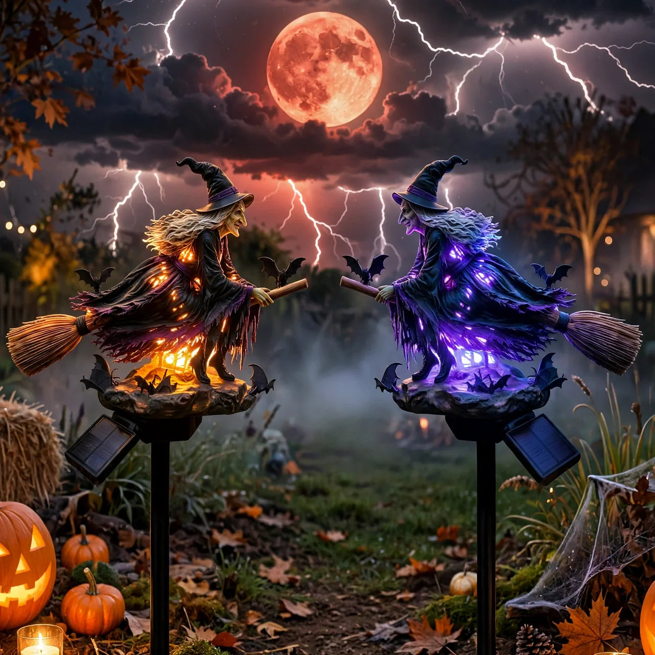 🔥Last Day 49% OFF 🧙‍♀️ Bring Halloween Magic to Your Garden with a Glowing Solar Witch