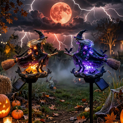 🔥Last Day 49% OFF 🧙‍♀️ Bring Halloween Magic to Your Garden with a Glowing Solar Witch