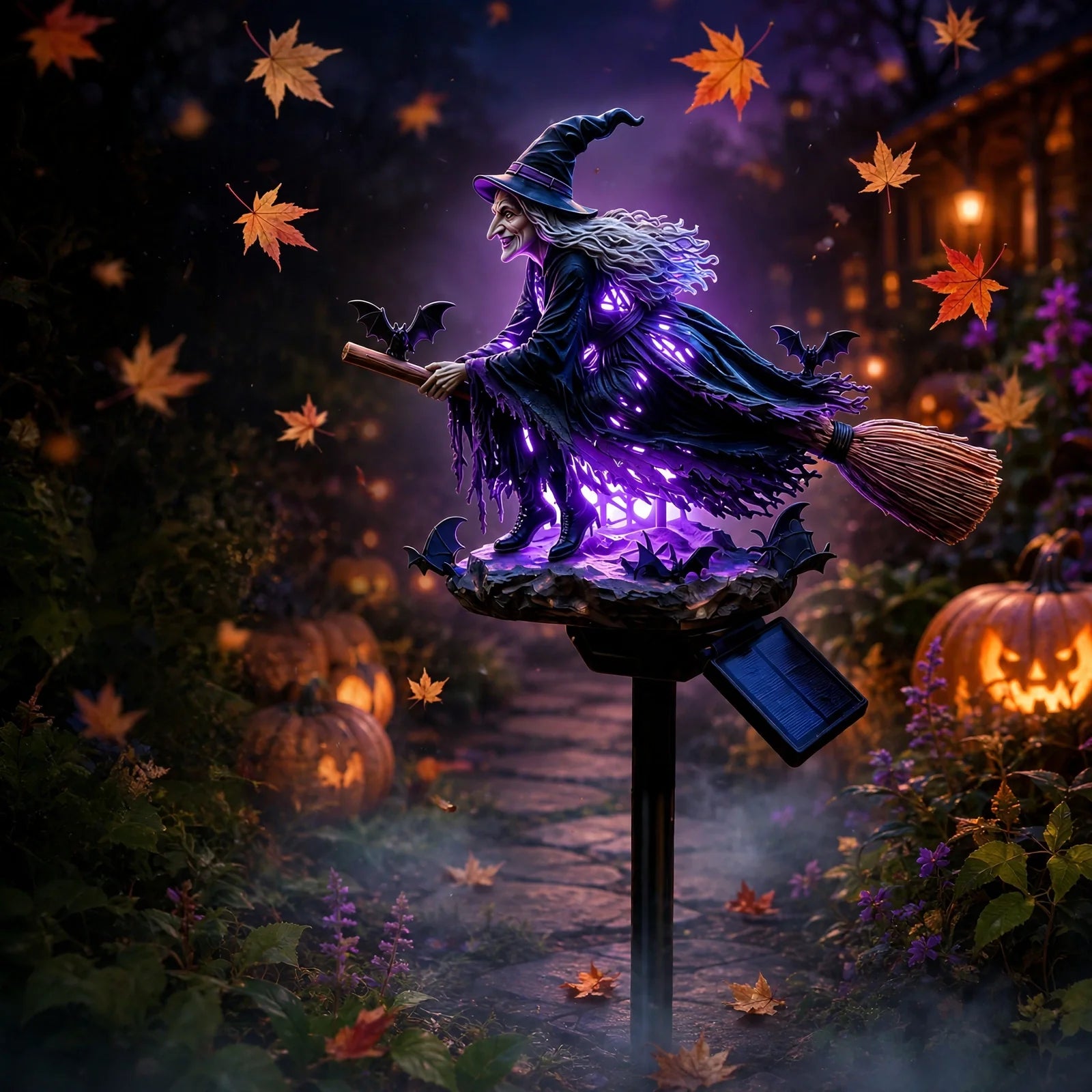🔥Last Day 49% OFF 🧙‍♀️ Bring Halloween Magic to Your Garden with a Glowing Solar Witch