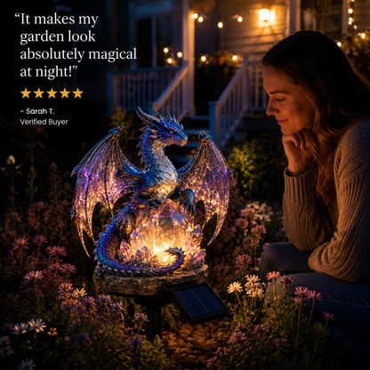 🔥 Solar Dragon Crystal Garden Light – Glowing Fantasy Yard Decor – Turn Your Garden Into a Dragon’s Treasure Cave 🐉✨