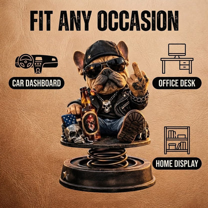 Grumpy “Too Old to Care” Bobblehead – Fun Spring-Loaded Car Dashboard Decor