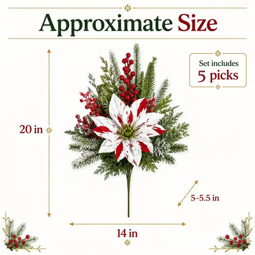 🔥Christmas Poinsettia Planter Inserts