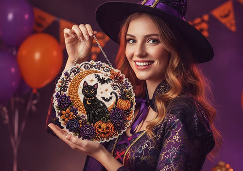 Halloween Diamond Painting Hanging Ornament Kit