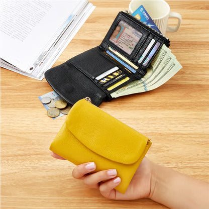 ✨⏰Unisex Pebble Real Leather RFID Wallet🔥