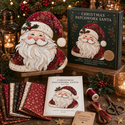 🔥LAST DAY 50% OFF - 🎅Christmas Patchwork Fabric DIY Decor Kit – Stunning Results, Zero Experience Needed